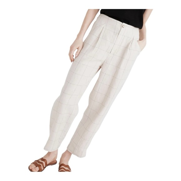 Madewell Cream Ankle Cropped Pants & Jumpsuits